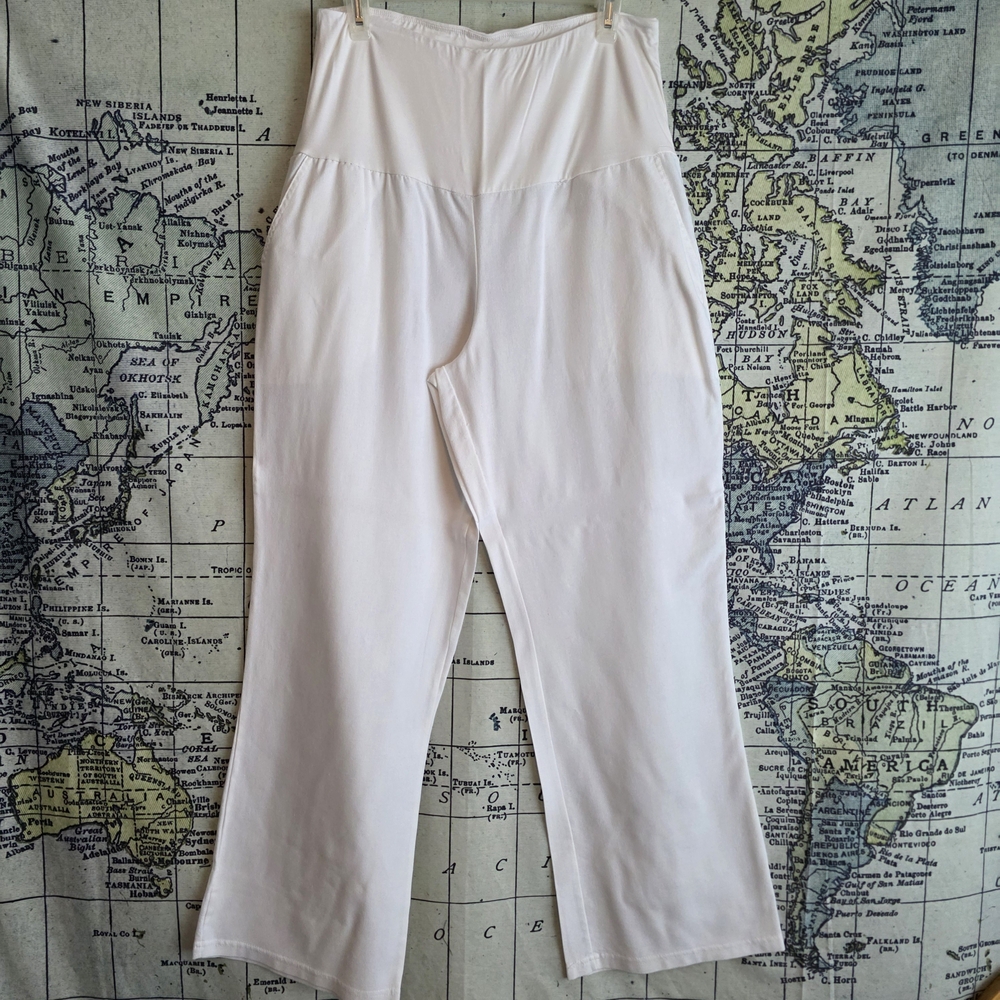 Chic Cream Wide Leg Women's Pants